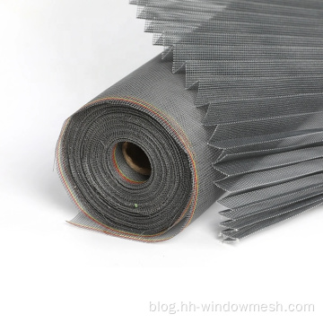 plisse window mesh Polyester pleated insect screen